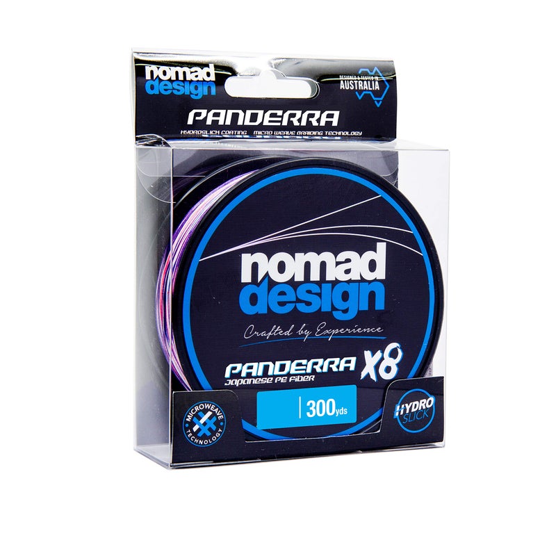 Nomad Design PANDERRA Cyan Multicolor X8 Braid 300YDS (Dia. 0.23mm) 20 pounds - Premium Multicolor PE Fiber Fishing Line with Micro Weave Technology, Hydroslick Coating, and Increased Casting Distance - Image 1